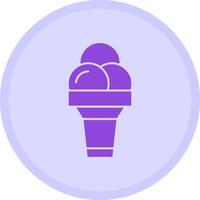 Ice Cream Cone Multicolor Circle Icon vector