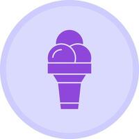 Ice Cream Cone Multicolor Circle Icon vector