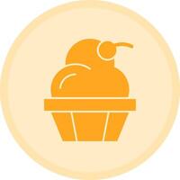 Cupcake Multicolor Circle Icon vector