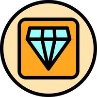 Diamond Line Filled Icon vector