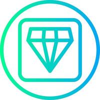 Diamond Linear Gradient Icon vector