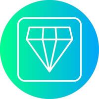 Diamond Solid Multi Gradient Icon vector