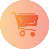 Shopping Cart Gradient Circle Icon vector