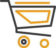 Shopping Cart Glyph Two Color Icon vector