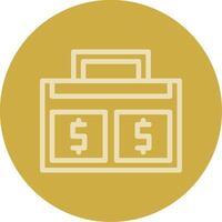 Money Bag Line Multi color Icon vector