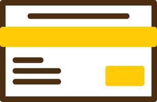 Credit Card Yellow Lieanr Circle Icon vector