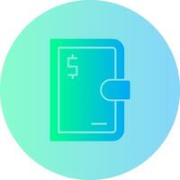 Wallet Gradient Circle Icon vector