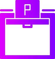 Parking garage Solid Multi Gradient Icon vector