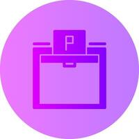 Parking garage Gradient Circle Icon vector