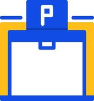 Parking garage Flat Two Color Icon vector