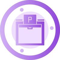 Parking garage Glyph Gradient Icon vector