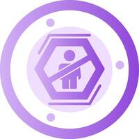 No standing Glyph Gradient Icon vector