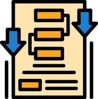 Business Plan Line Filled Icon vector