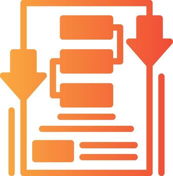 negocio plan sólido multi degradado icono vector