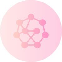 Neural Network Gradient Circle Icon vector