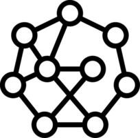 Neural Network Line Icon vector