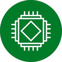 AI Chip Outline Circle Icon vector