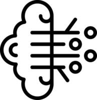 Brain Circuit Line Icon vector