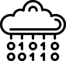 Binary Code Line Icon vector