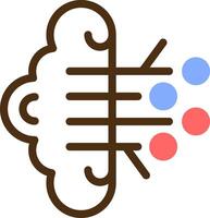 Brain Circuit Color Filled Icon vector