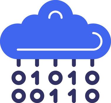 binario código sólido dos color icono vector