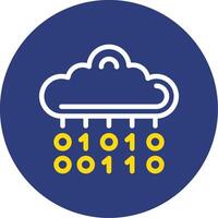 Binary Code Dual Line Circle Icon vector