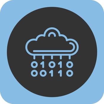 binario código lineal redondo icono vector