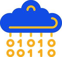 Binary Code Flat Two Color Icon vector