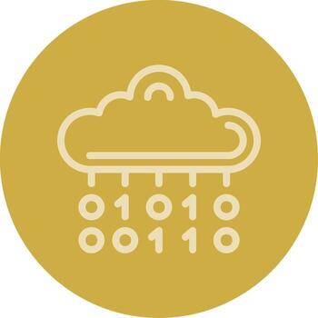 binario código línea multi color icono vector