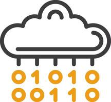 Binary Code Line Circle Icon vector