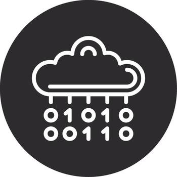 binario código invertido icono vector