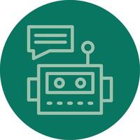 Chatbot Line Multi color Icon vector