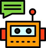 Chatbot Line Filled Icon vector