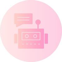 Chatbot Gradient Circle Icon vector