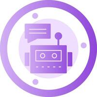 Chatbot Glyph Gradient Icon vector