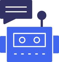 Chatbot Solid Two Color Icon vector