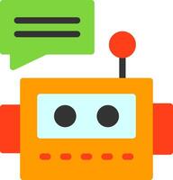 Chatbot Flat Icon vector