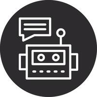 Chatbot Inverted Icon vector