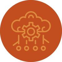 Deep Learning Line Multi color Icon vector