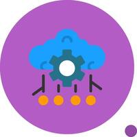 Deep Learning Flat Shadow Icon vector