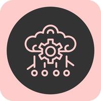 Deep Learning Linear Round Icon vector