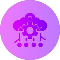 Deep Learning Gradient Circle Icon vector