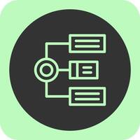 Algorithm Linear Round Icon vector