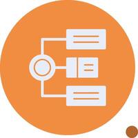 Algorithm Glyph Shadow Icon vector