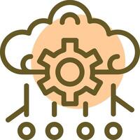 Deep Learning Linear Circle Icon vector