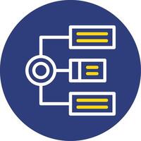 Algorithm Dual Line Circle Icon vector