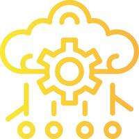 Deep Learning Linear Gradient Icon vector