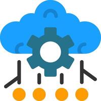 Deep Learning Flat Icon vector