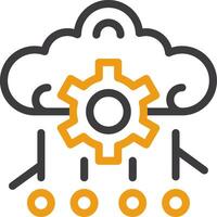 Deep Learning Line Circle Icon vector