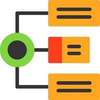 Algorithm Flat Icon vector